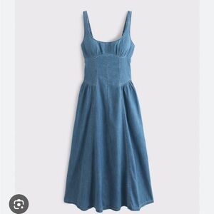 New Abercrombie Dylan bra free dress denim midi